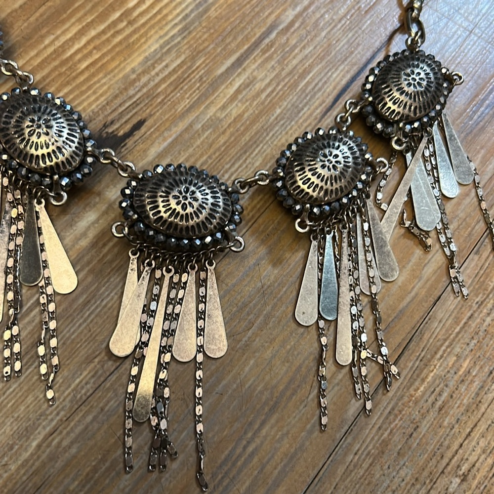 Blue Statement Necklace - image 4